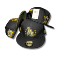 Los Angeles Dodgers New Era Black and Gold with Star Embroidery - Snapback Cap