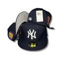 New York Yankees Navy with White Logo and Special Side Patch - Fitted Cap