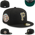 Pittsburgh Pirates Black Fitted Hat with Three Rivers Stadium 2000 Side Patch