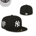 New York Yankees 59FIFTY Fitted Hat with World Series Patch – Black