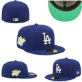 Los Angeles Dodgers Royal Blue Fitted Hat with 1988 World Series Patch and Mint Green Undervisor