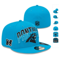 Carolina Panthers Blue Fitted Hat with Team Logo and NFL Design